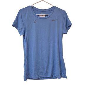 Nike Dri-Fit Women's Blue Polyester Crewneck Short Sleeve Give-Gain-Be the X Sun
